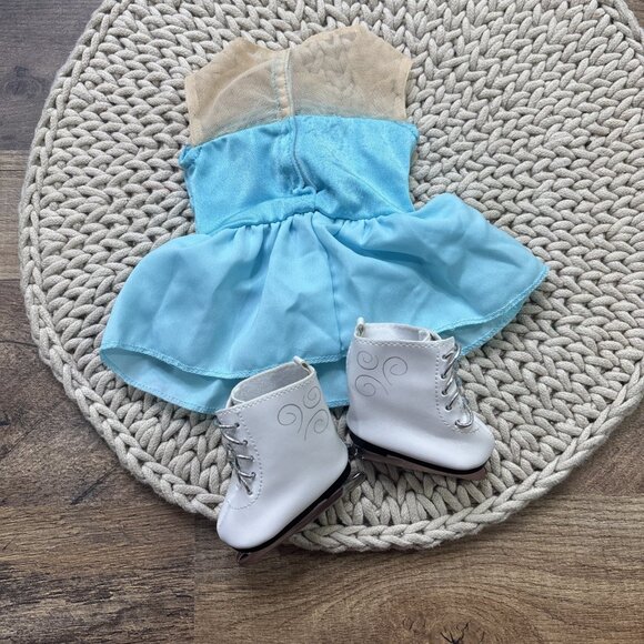 American Girl Truly Me Sparkly Skate Outfit Blue Dress & Skates - Picture 5 of 6